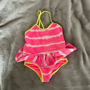 Tie dyed Pink Kenzie Girl Bathing Suit 2T